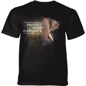 T-shirt Protect Asian Elephant Black KIDS XL