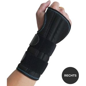 U Fit One Polsbrace Rechts - 3 Spalk Design - Polsbandage - Polsbescherming - Bij Carpaal Tunnel Syndroom en RSI - Zwart - Maat M