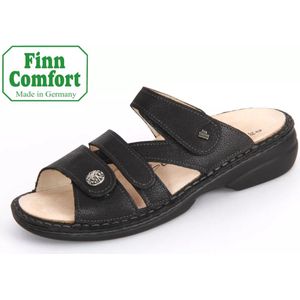 Finn - Longbeach Slipper - Zwart - Verstelbaar met Klittenband