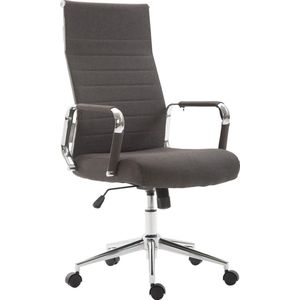 Bureaustoel - Bureaustoelen voor volwassenen - Design - Gewatteerd - Stof - Donkergrijs - 58x66x115 cm
