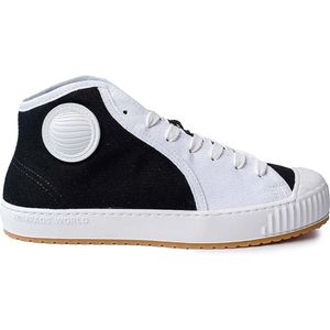 Komrads vegan sneakers - ICNS Partizan Black&White - Schoen uit duurzaam en gerecycleerd materiaal - Zwart en Wit - Maat 42