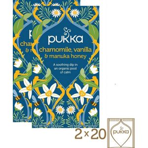 Pukka Thee - Chamomile, Vanilla & Manuka Honey - Voordeelverpakking  - 2 x 20 zakjes