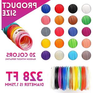 20 verschillende kleuren 3D-pen PCL-filamenten - navullingen voor 3D-printer - lage temperatuur - biologisch afbreekbaar - geurloos - verpakking van 20 stuks per 5 m
