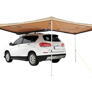 voortent caravan 270°x2,5m zonnekap camper UV50+ UV bescherming luifel 280-G polyester stof luifel PU3000mm waterdicht incl. PVC tas Ideaal voor kamperen familiereünies