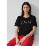 s.Oliver - Shirt - Grijs Rood Zwart Wit - T-shirt