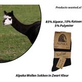 Alpaka - Alpaka Wollen Sokken - Zwart - 6-Paar