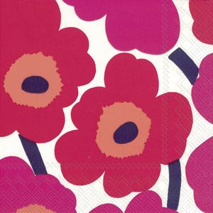 40 Servetten - Marimekko Unikko - red