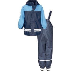 Playshoes - Regenpak met fleecevoering voor kinderen- Navy/Blauw - maat 98cm
