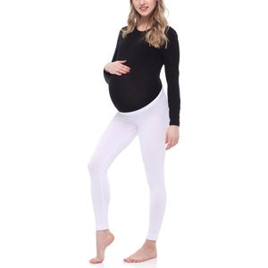 Be Mammy Dames Leggings - Zwangerschapskleding – Lange – Viscose – Zwart – XXL - BE-BE20-284-LE