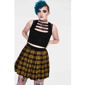 Jawbreaker - Teen Spirit Yellow Tartan Korte rok - L - Geel