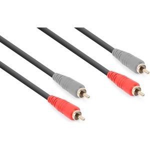 Vonyx RCA kabel voor audioverbindingen bij versterker, mixer, cd speler, etc. - 3 meter