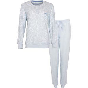 Tenderness Dames Pyjama - 100% Katoen - Licht Blauw - Maat XXL