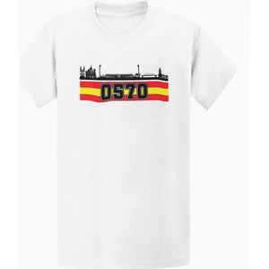 Deventer - Voetbalsupporters T-shirt - 0570 - Wit Maat XXL