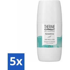 Therme - Sensitive 24H - Roll-on - Verzorgend - Verfrissend - 60ml - Bulkverpakking - 5 stuks