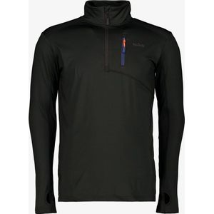 Kjelvik heren thermoshirt met rits zwart - Maat S