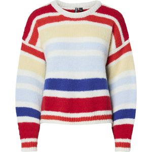 Pieces - O-Neck Knit Pwp Bc - Trui - Cloud Dancer - Normale Pasvorm - Lange Mouwen