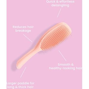 Grote Ontwarrende Haarborstel voor Nat Haar - Perzik Glans