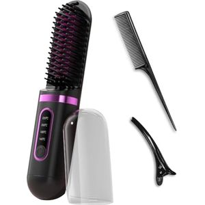 Draagbare draadloze stijltang met display en verstelbare temperaturen voor glad en krullend haar