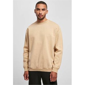 Urban Classics - Heavy Terry Garment Dye Crewneck sweater/trui - 3XL - Beige