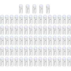 HUAZIZ 80 stuks reageerbuisjes, 5 ml, laboratoriumbuisjes van transparante kunststof, 5 ml, transparant deksel met gegradueerde markeringen