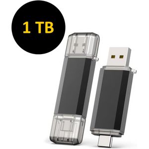 USB Stick 1 TB - USB C Stick - USB A - USB 3.0 - Geschikt voor Laptops Smartphones en Tablets