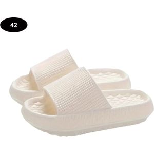Livano Badslippers Dames - Comfortabel - Flip Flops - Sauna - Zomer - Wit - Maat 36