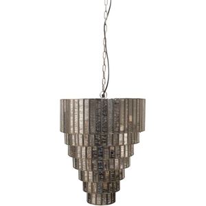 PTMD Ceylin Hanglamp - H51 x Ø40 cm - Staal - Zilver