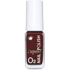 O2 basecoat+topcoat+kleur 785-donker bordeau rood-zuurstofdoorlatende nagellak-nagellak bij kalknagels