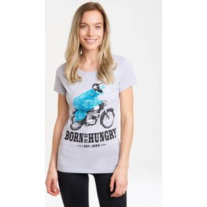 Logoshirt T-Shirts Sesamstrasse - Krümelmonster Motorrad