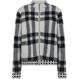 Soyaconcept - Gebreid Vest - Grijs/Zwart - Lange Mouw - Normale Pasvorm