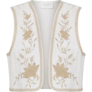 SisterS point Vest Urona Ve 17435 White/sand Dames Maat - M