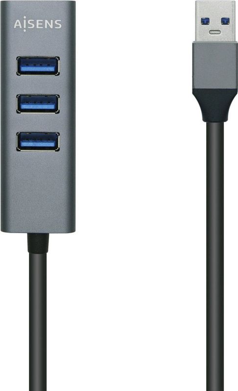 AISENS A106-0507 interface hub USB 3.2 Gen 1 (3.1 Gen 1) Type-A 5000 Mbit/s Grijs