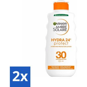 Garnier Ambre Solaire Hydra 24 Zonnebrandmelk SPF 30 200 ml - Voordeelverpakking - 2 stuks