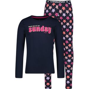 Vingino Meisjes Pyjama Wende Midnight Blue - Maat 116