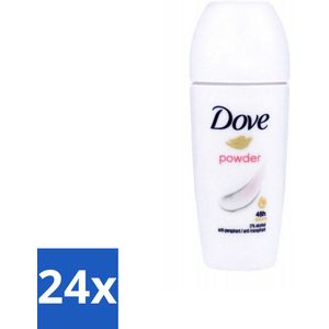 24 x Dove - Deodorant Roller - Powder Soft - Zacht en Verzorgend - 50 ml - Dove Deodorant - Deodorant Roller - Deodorant Poeder - Deodorant 48 Uur - Deodorant Zacht