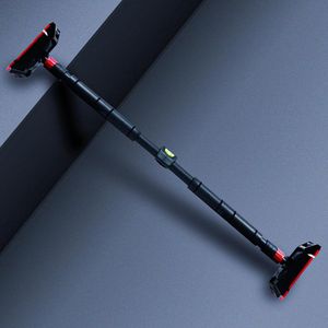 Pull-up bar/ Optrekstang - Deurrek zonder schroeven - Robuust en veilig - Tot 200 kg belastbaar - Met waterpas - Voor deurkozijnen binnen 96-135 cm verstelbaar - Zwart