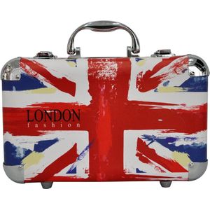 Complete Make-upkoffer voor dames - 60-delige set met blush, oogschaduw, lippenstift, nagellak - make-up organizer - cadeau-idee voor schoonheid - FLAG UK by Gloss! Complete Make up koffer