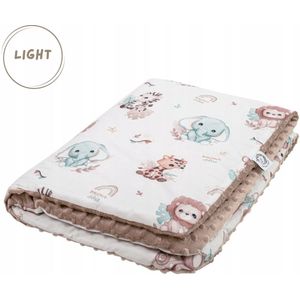 Dubbelzijdig Babydekentje Safari 75x100 cm Katoen Minky