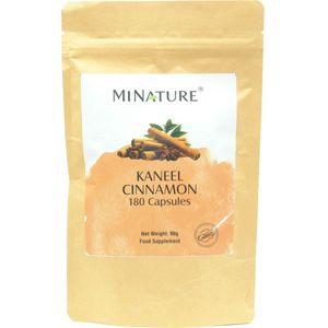 Kaneel Capsules 180 stuks - 450mg Kaneelpoeder per Vegan Capsule - Cinnamon - 100% Plantaardig