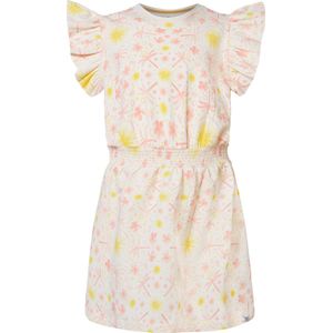 Noppies Girls Dress Everson sleeveless all over print Meisjes Jurk - Whisper White - Maat 140