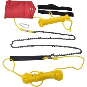 High Reach Tree Ledematen Rope Saw - 48 Inch - 63 Tanden Bladen - Mangaan Staal - Opvouwbare Pocket Kettingzaag