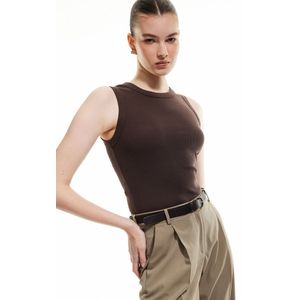 Ronde kraag Mouwloos Tanktop