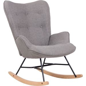 schommelstoel - Grijs - Stoel - stoelen - 62 x 55 cm - 100% polyester - luxe stoel