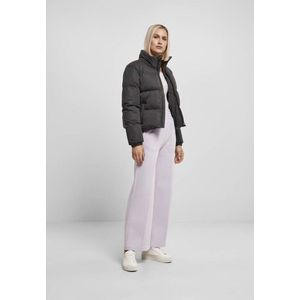 Urban Classics - Ladies Short Peached Puffer Jacket black Gewatteerd jack - XL - Zwart