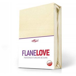 Het flanellen laken zonder elastiek 220x210 ecru