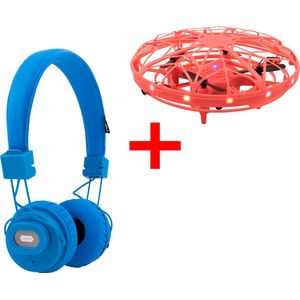 MOBII-X Kids Bundel - UFO Drone - Bluetooth Koptelefoon - Blauw
