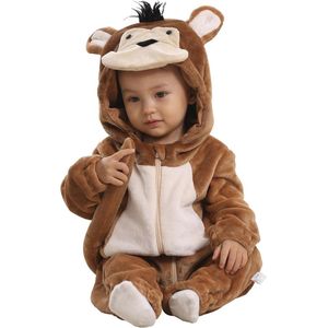 Baby Hooded Romper Cartoon Animal Jumpsuit voor 0-30 maanden