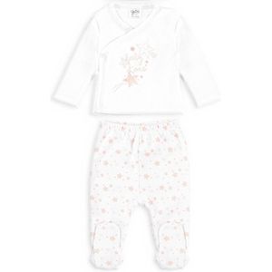 Yatsi - girls baby set - white pink - meisjes baby setje - prematuur - maat 46
