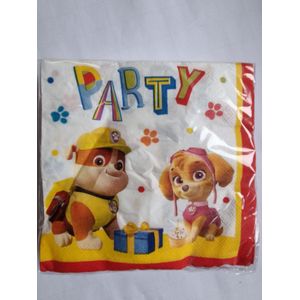 Servetten, Disney Paw Patrol wegwerp servetten, 30 stuks, kinderfeestje