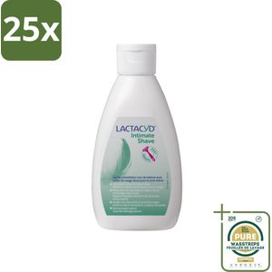 25 x Lactacyd – Intimate Shave – Scheerlotion – 200 ml - Grootverpakking - Intieme Scheerlotion - Scheerlotion Intieme Zone - Gevoelige Huid - Scheerbultjes - Irritaties